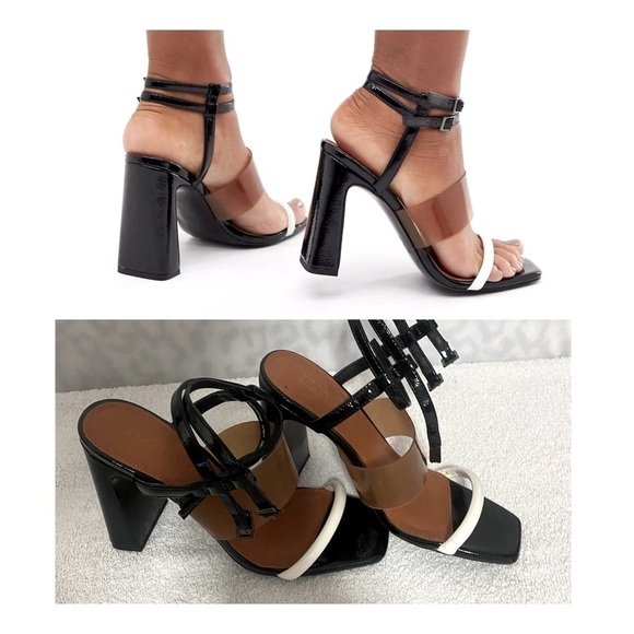 ASOS DESIGN Women’s Native Triple Strap Block Heeled Sandals Size UK 3/US 5 NWOT - Picture 1 of 10